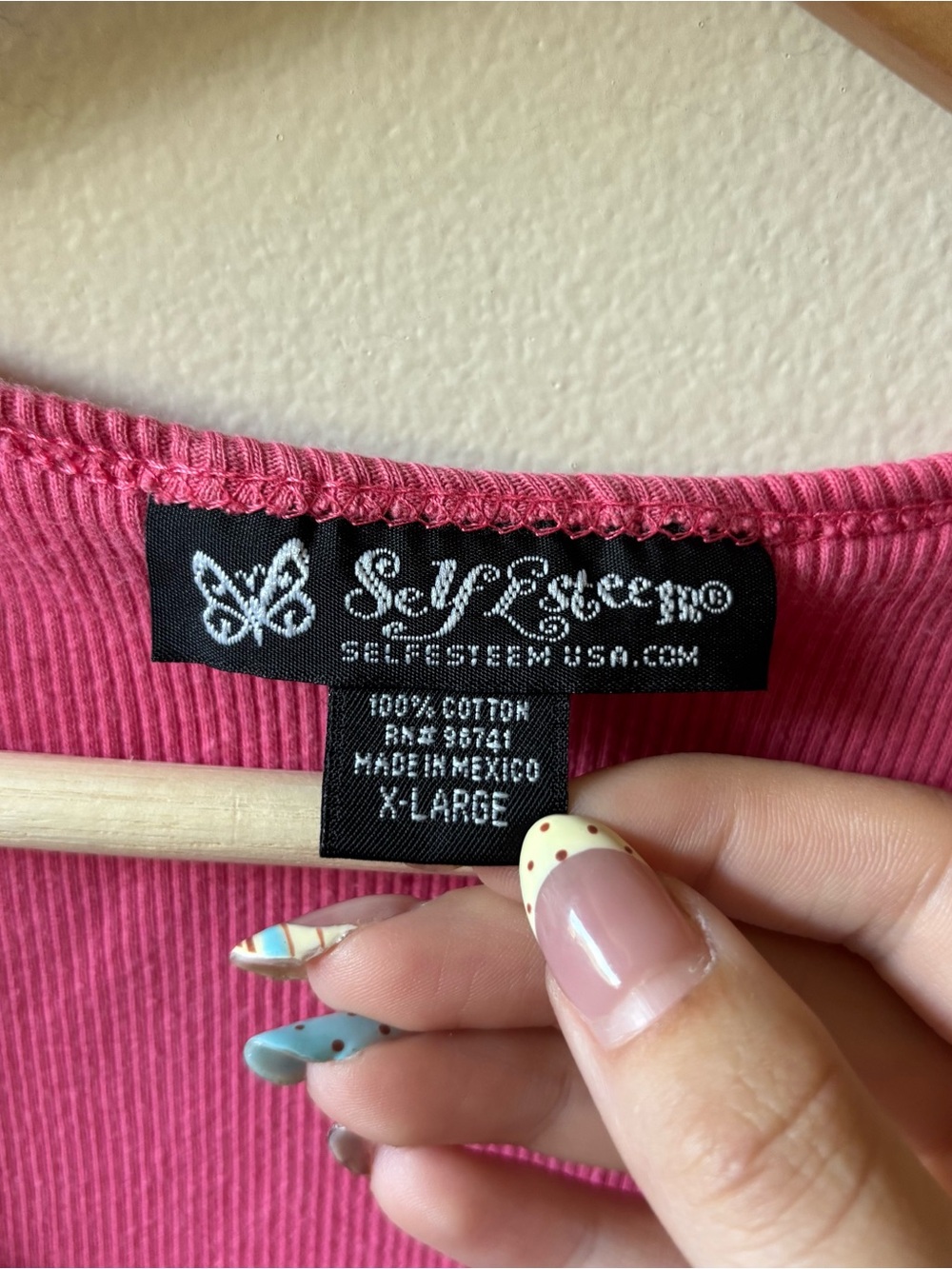 Self Esteem Y2K Pink Star Graphic Tank Top - Picture 2 of 6